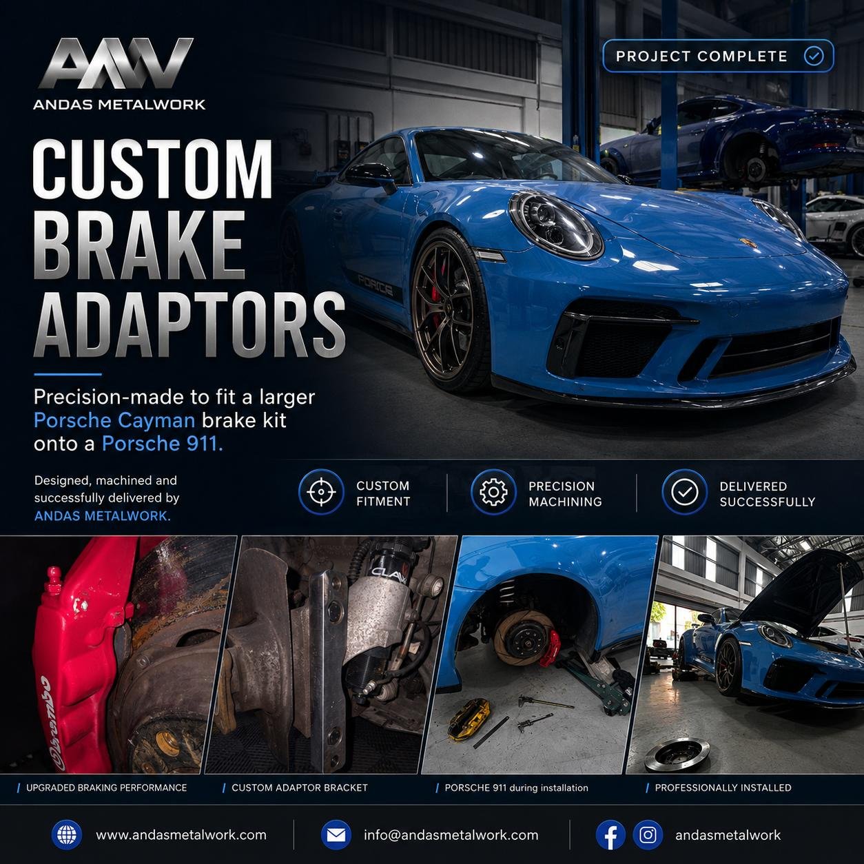 Porsche Brake Caliper Spacer Design & Manufacturing