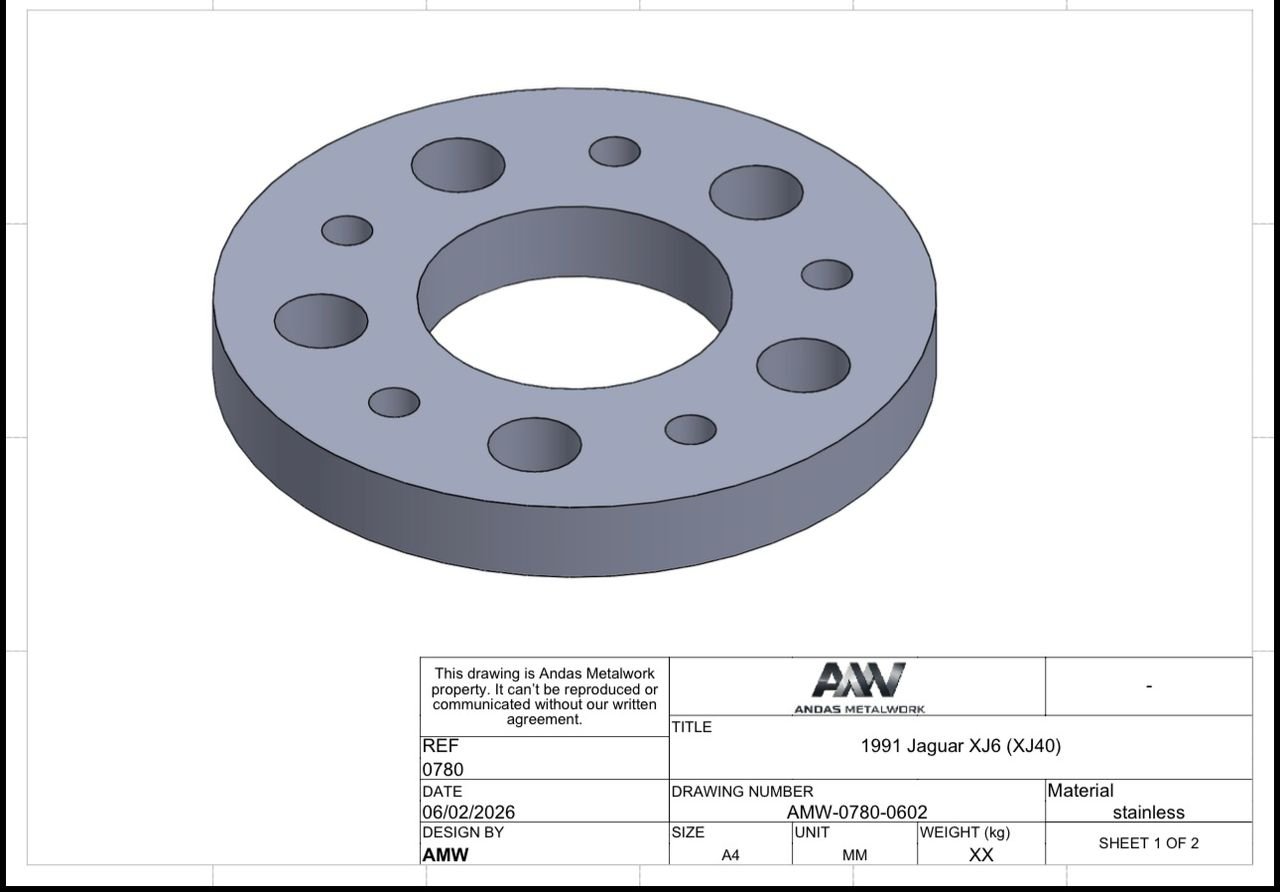 1991 Jaguar Wheel Spacer Design & Manufacturing - Image 1