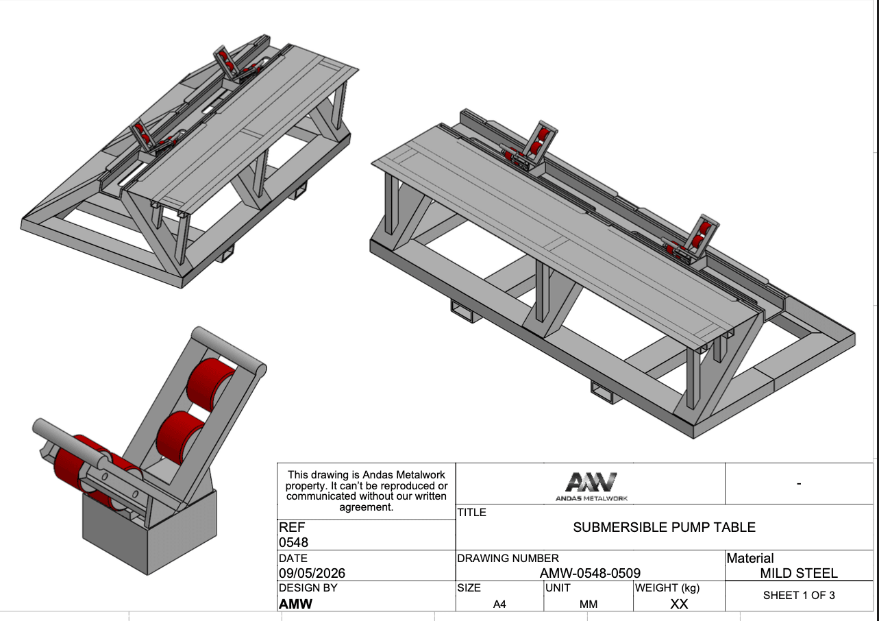Submersible Pump Table Design & Fabrication